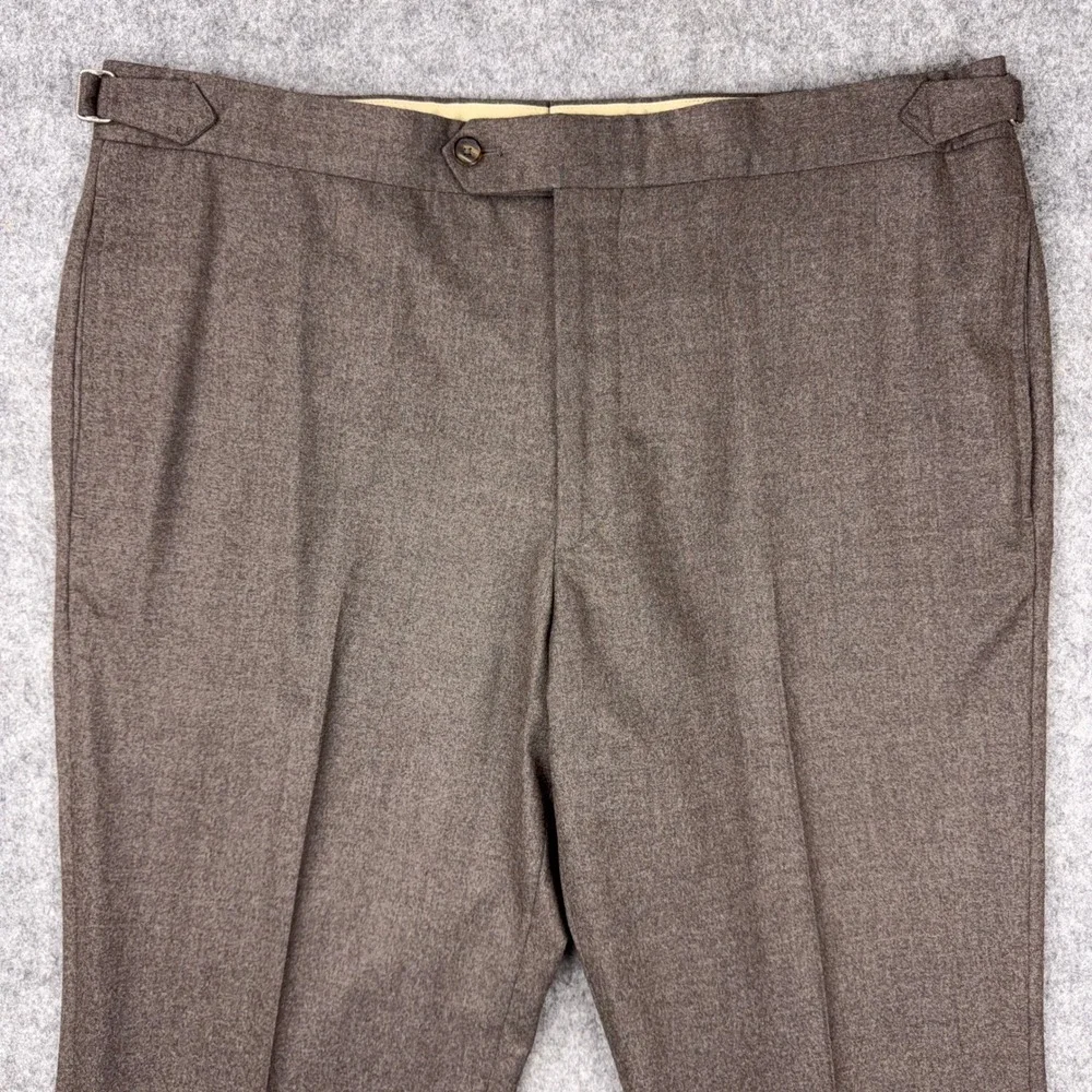 Brooks Brothers Trousers Mens W38 Brown Vitale Barberis Canonico Wool Cashmere